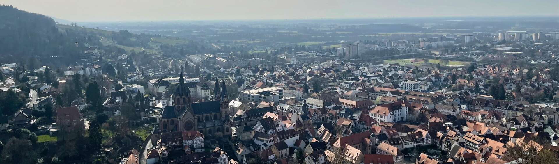 Panoramablick über Heppenheim an der Bergstraße